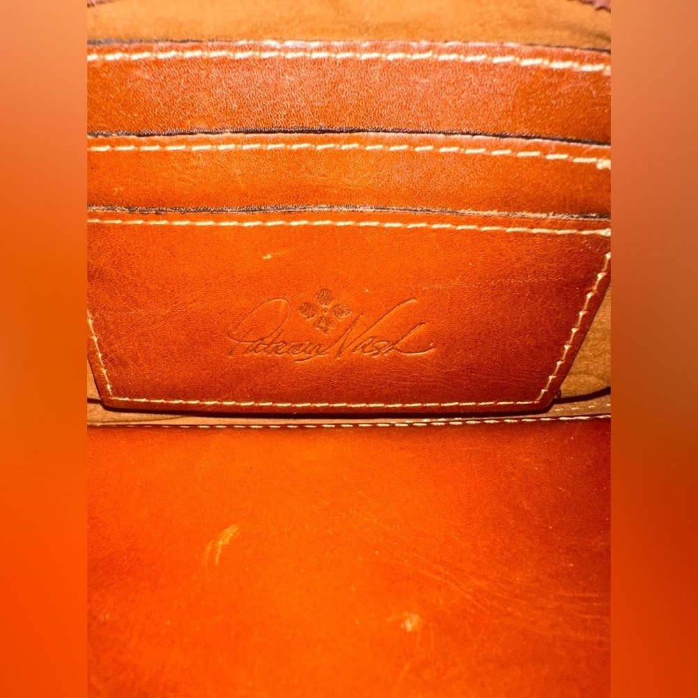 Patricia Nash “Torri” Crossbody Bag 👜 Cognac Leather — Missing Strap - Picture 9 of 15